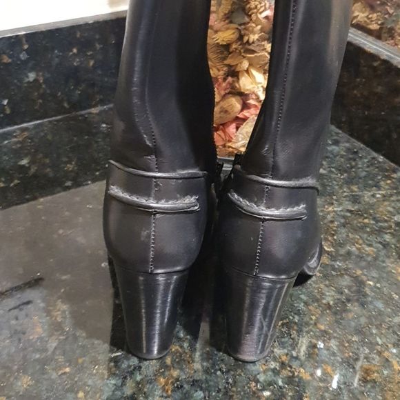 Rag and Bone Lilford Black Leather Boots Size 38 EU 8 US - Picture 7 of 9